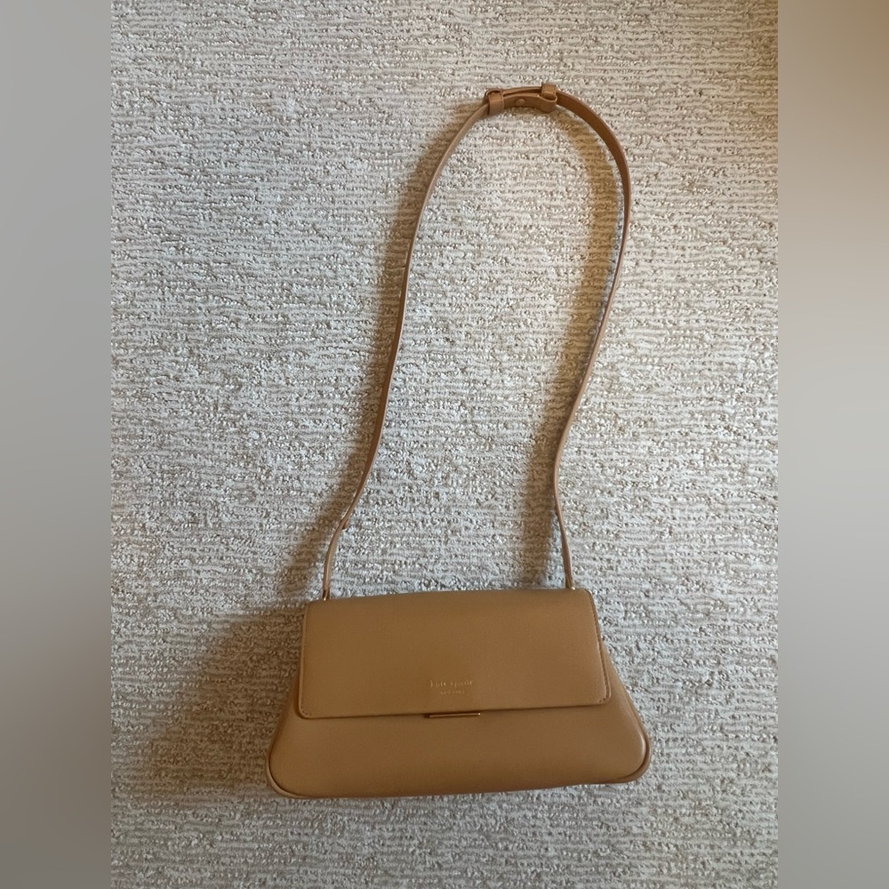 Kate Spade Smooth Tan Leather Shoulder Bag - Picture 3 of 11